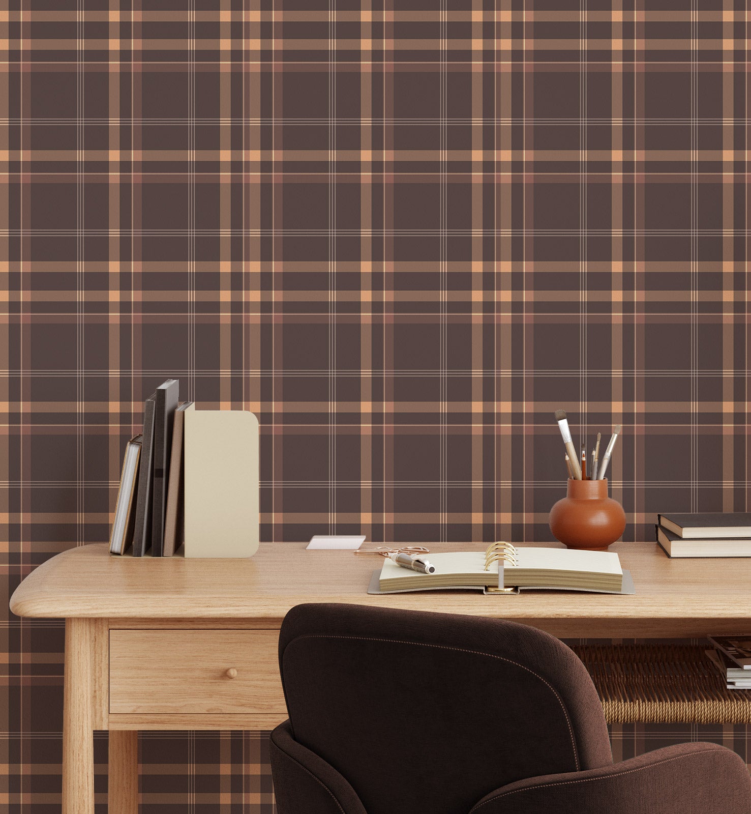 Check Seamless Tartan Pattern Wallpaper