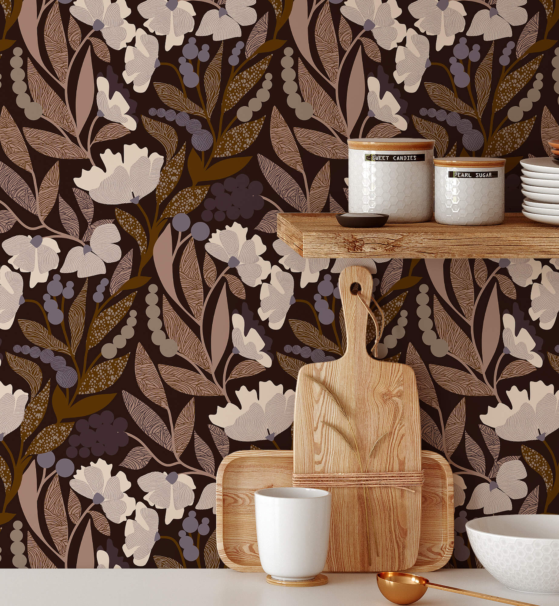 Handmade Dark Floral Pattern