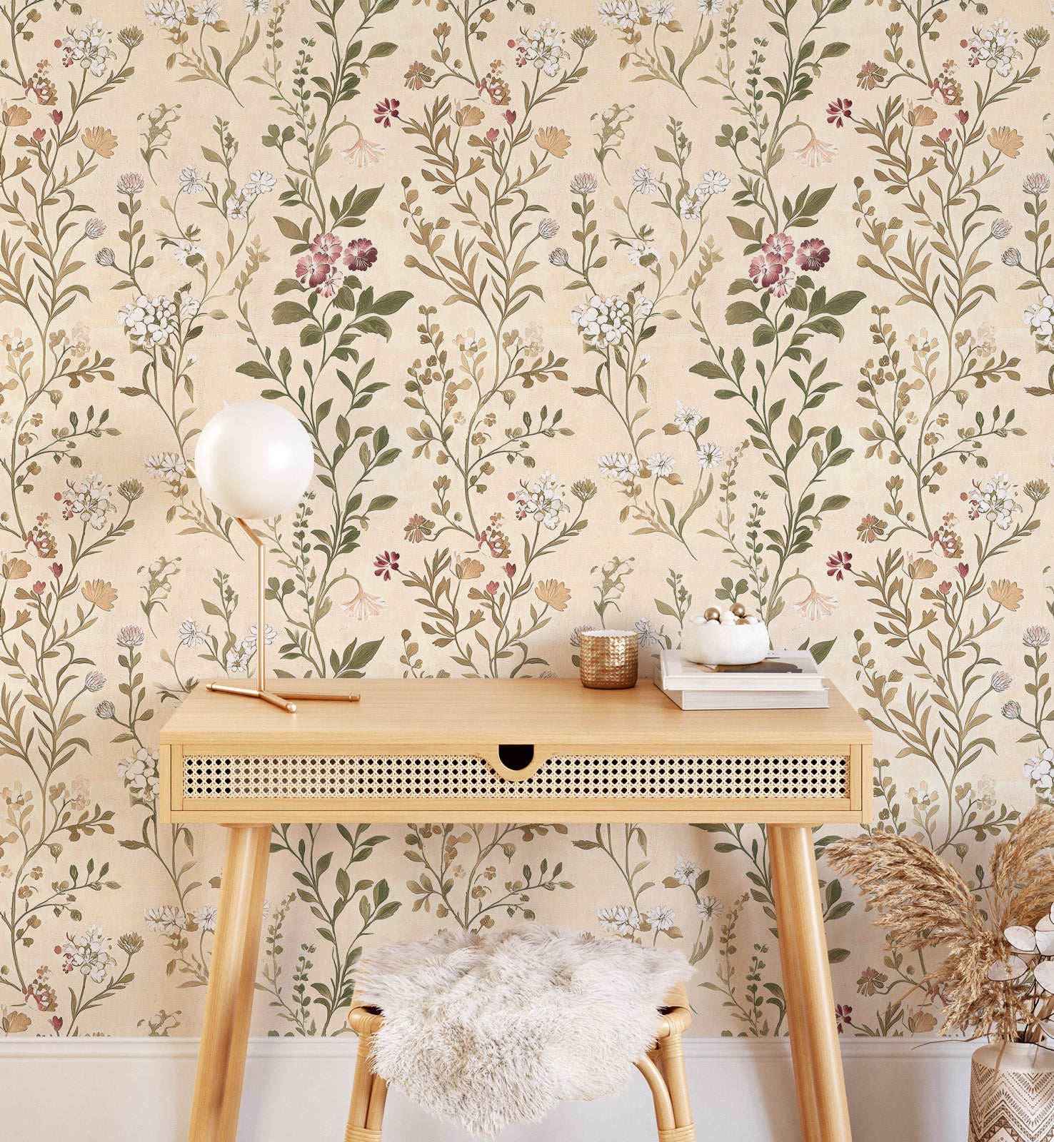 Elegant Vintage Floral Wallpaper