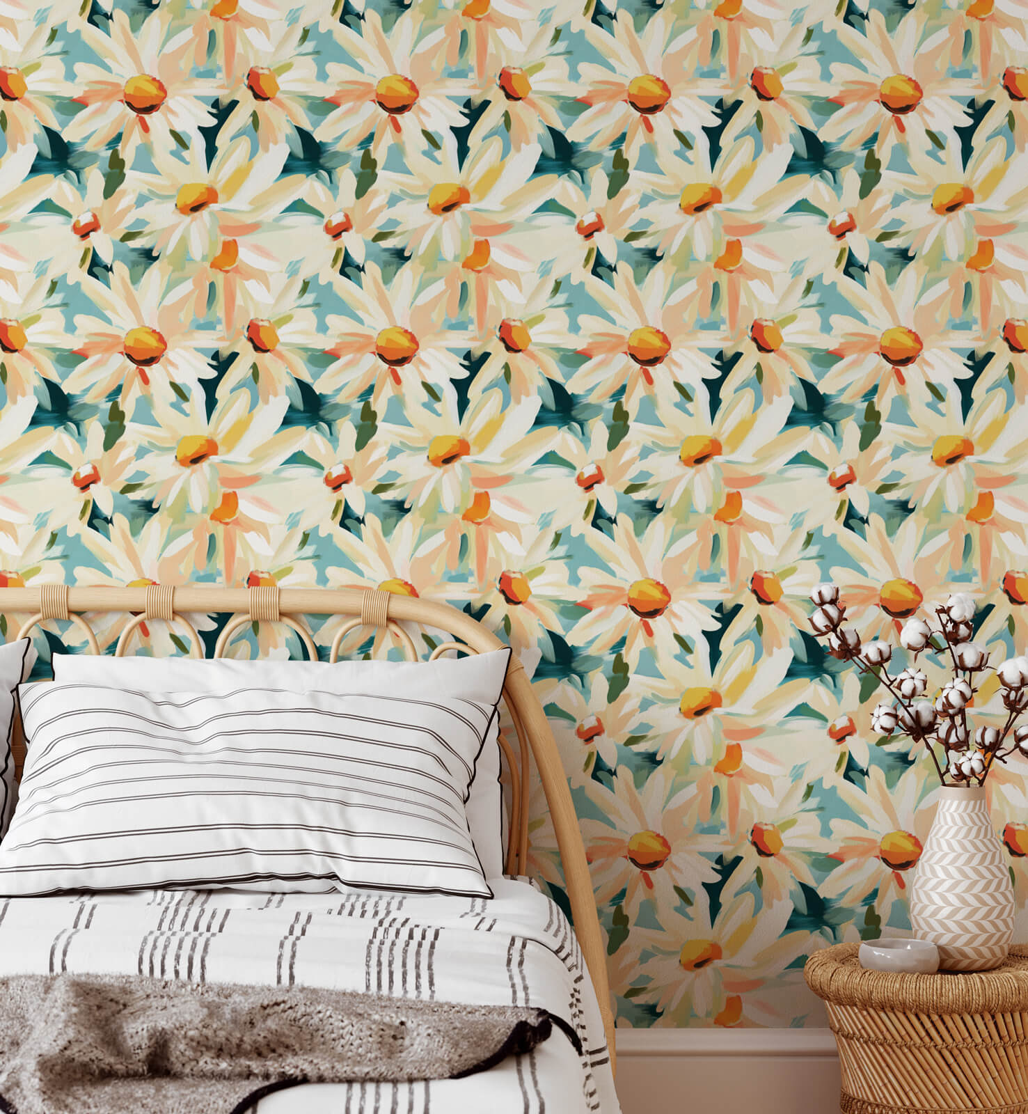 Bohemian Spring Watercolor Wallpaper