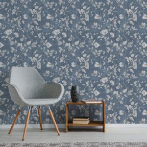Leave Flower Botanical Seamless Pattern Wallpaper