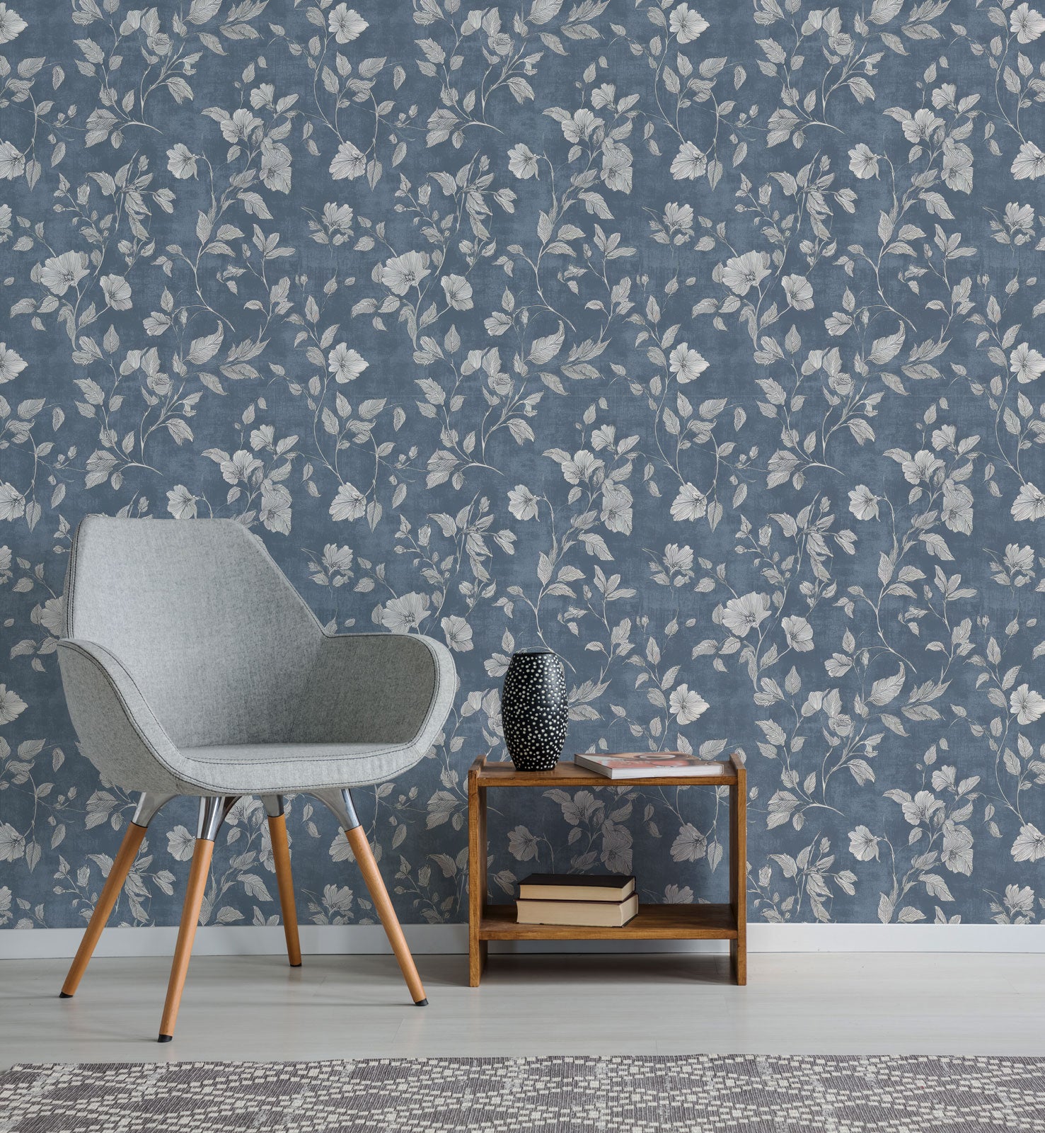 Leave Flower Botanical Seamless Pattern Wallpaper
