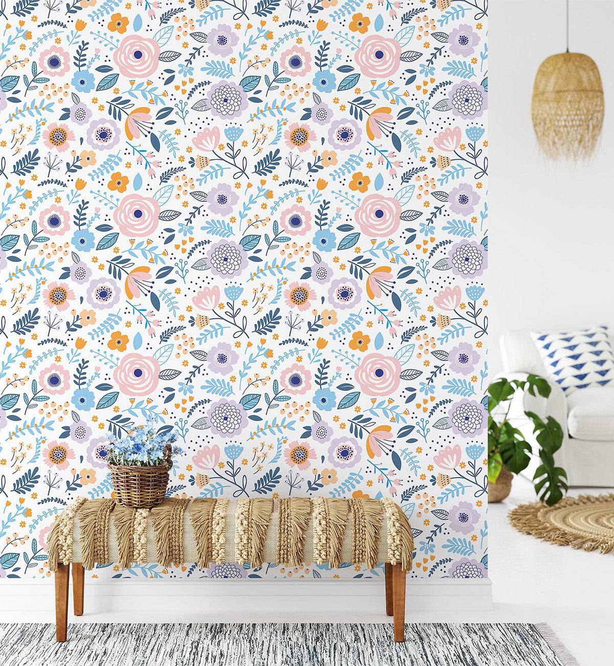 Modern Floral Wallpaper