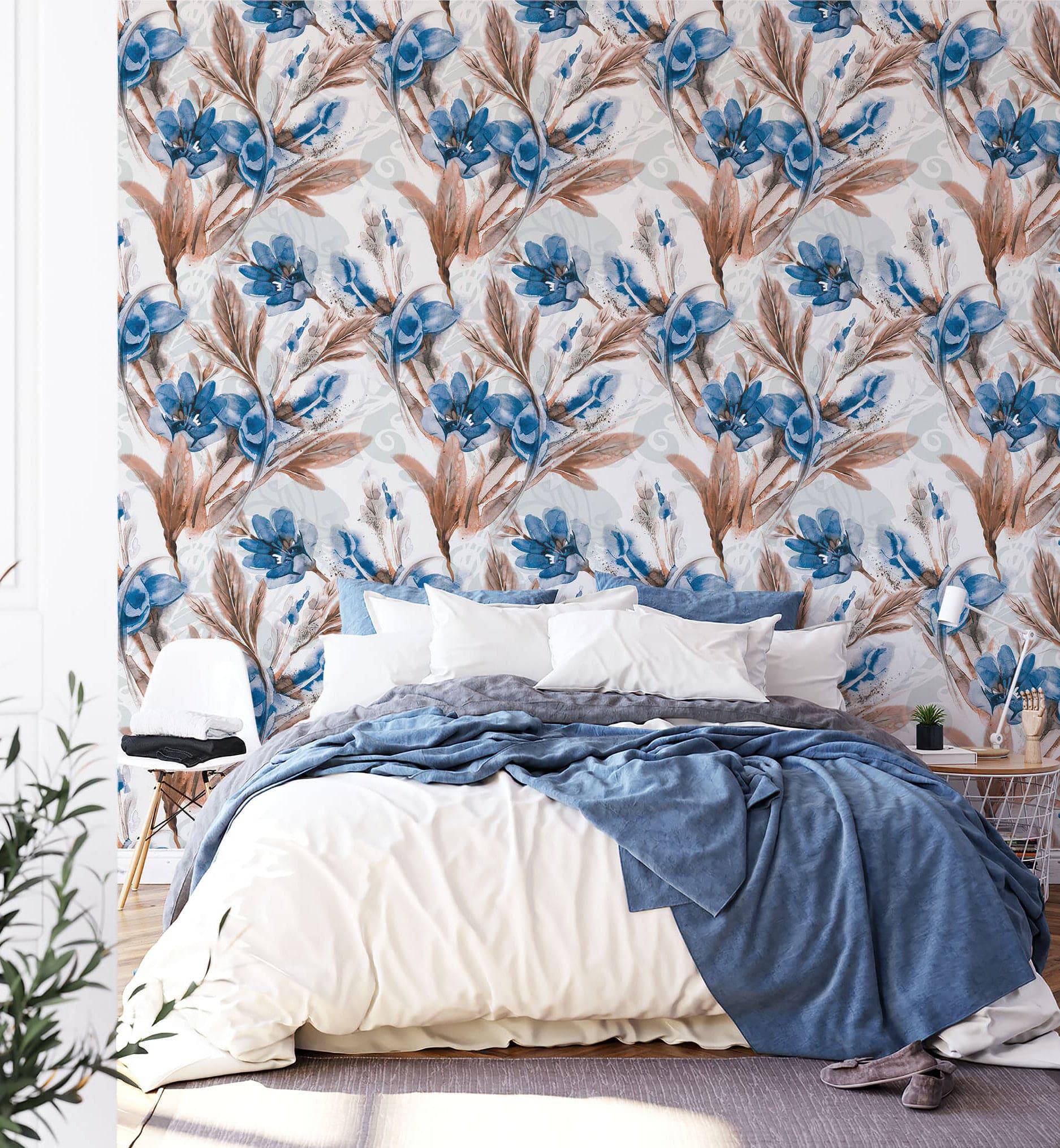 Hand Painted Botanical Wallpaper