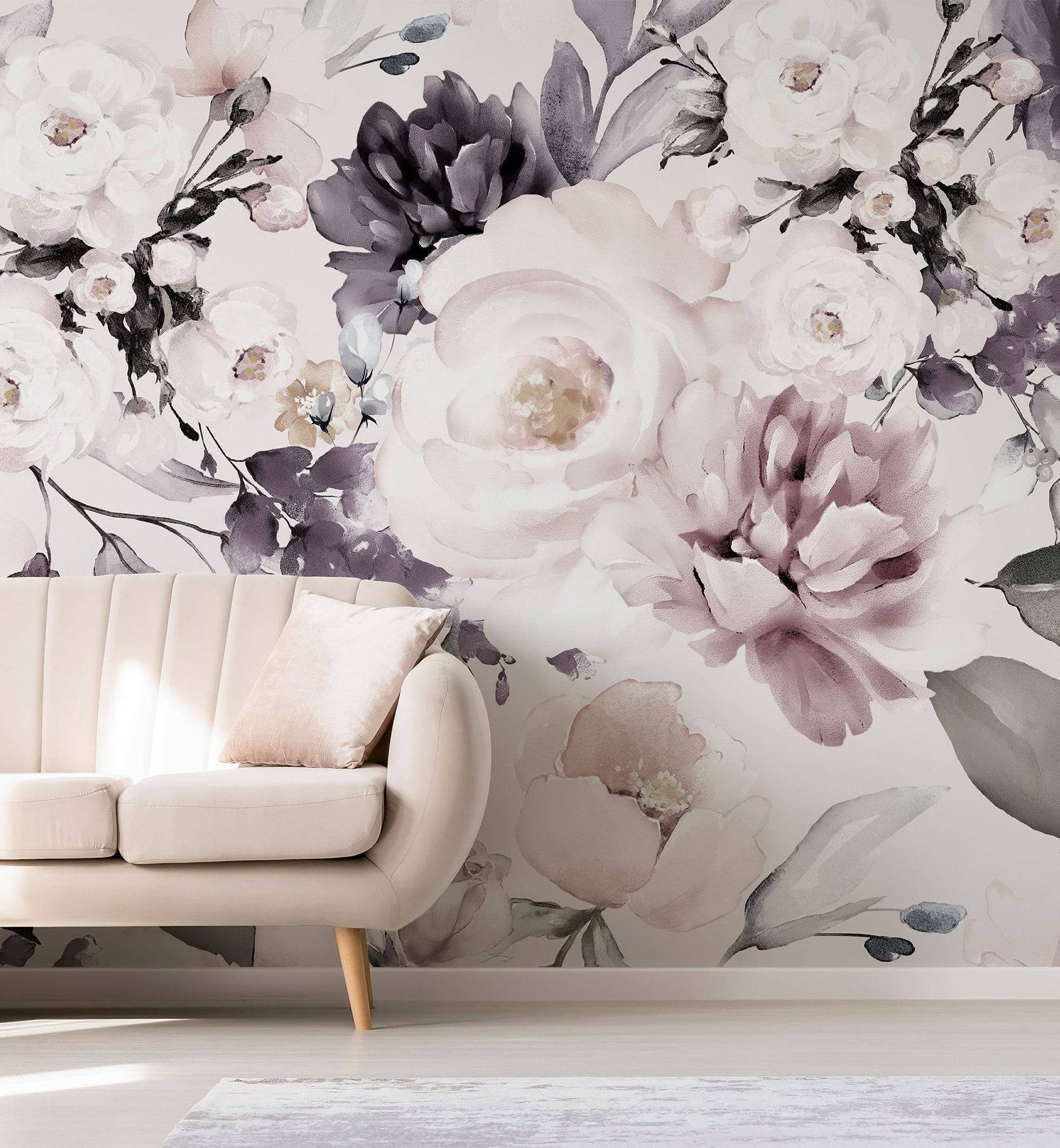Large Peonies Flower Wallpaper