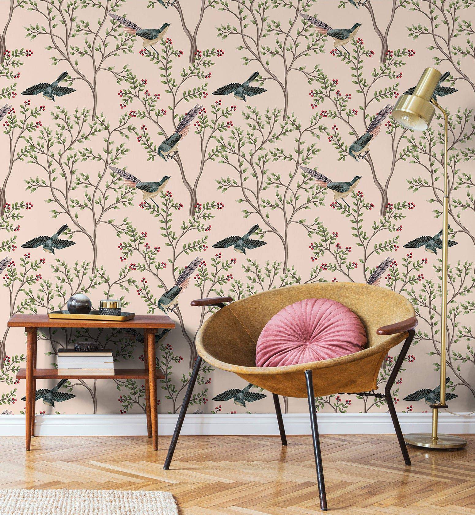 Birds Tree Branch Wallpaper