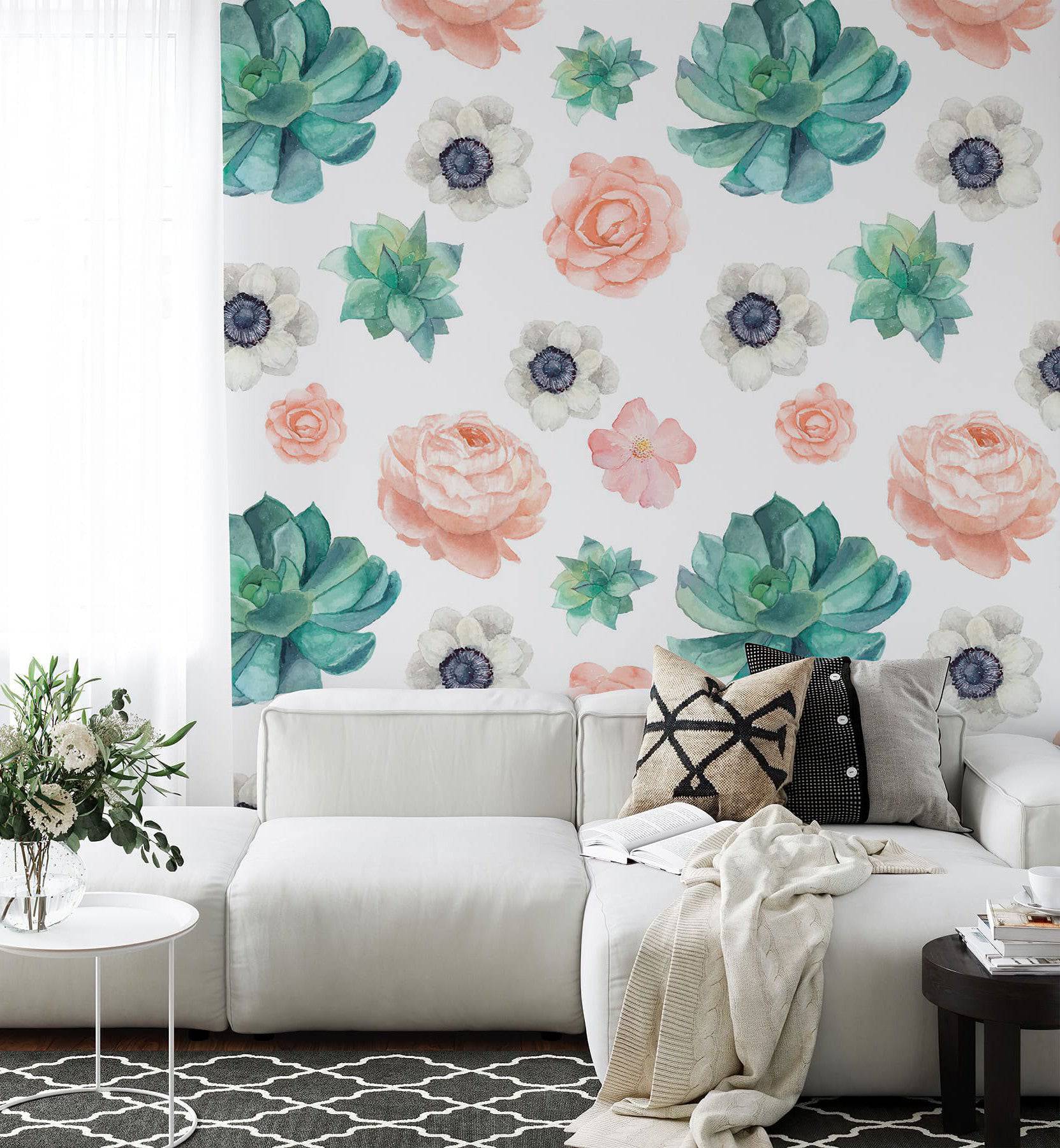 Watercolor Anemones Wallpaper