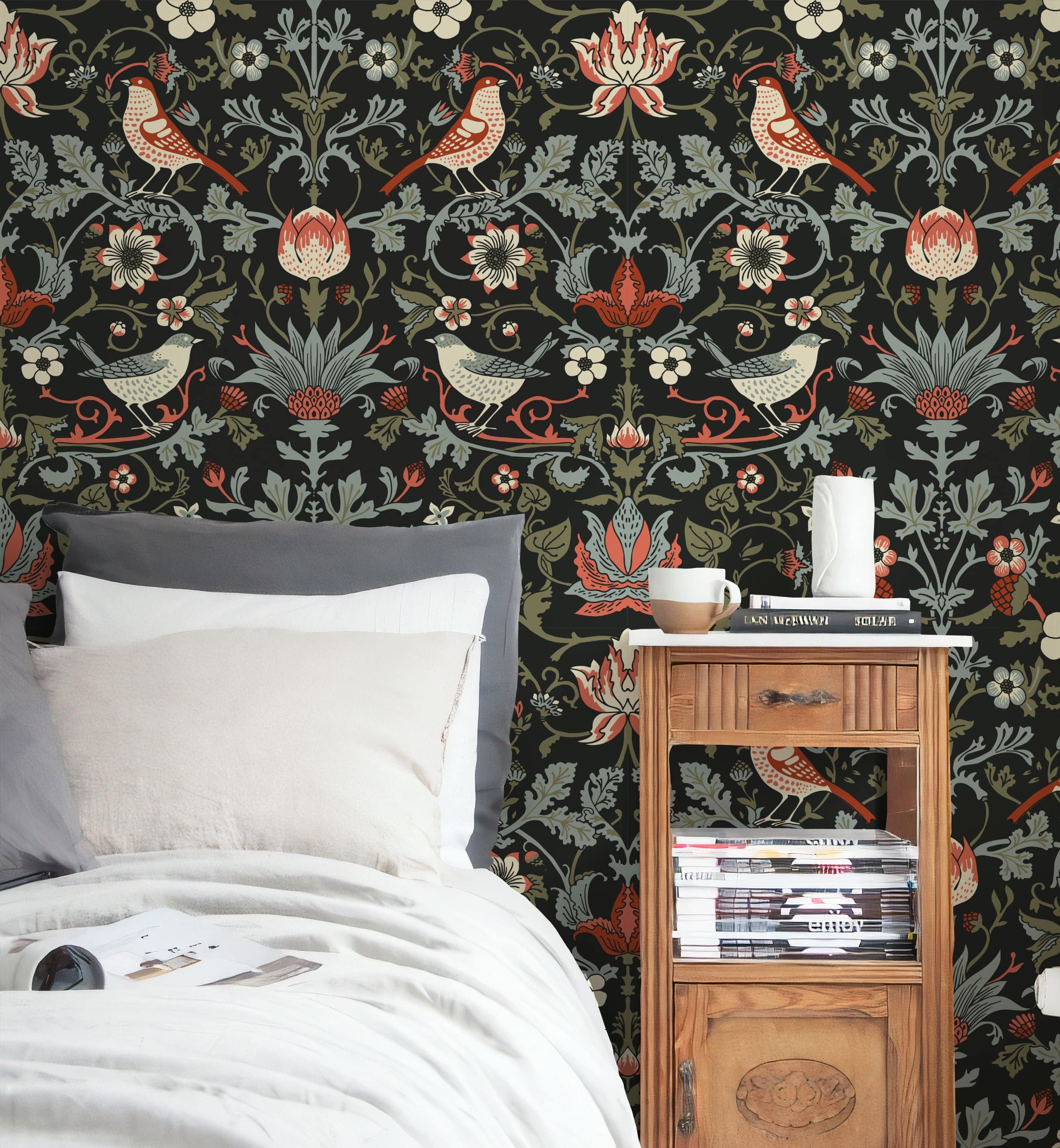 Vintage Birds Morris Wallpaper