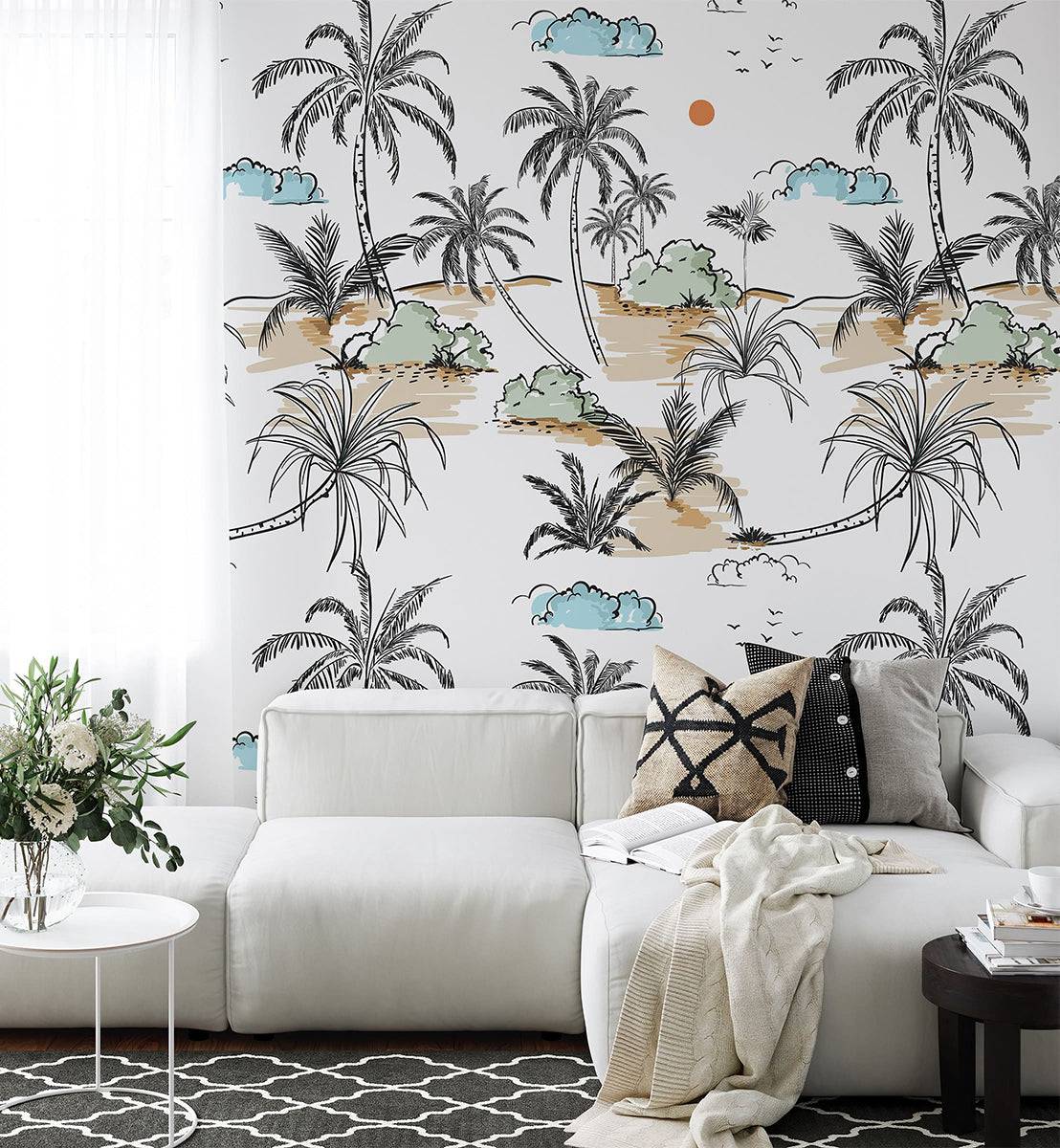 Island Palm Tree Wallpaper