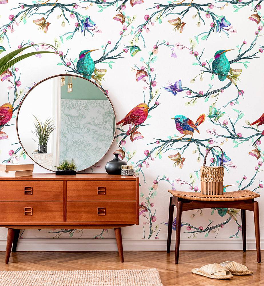 Vintage Cute bird Wallpaper
