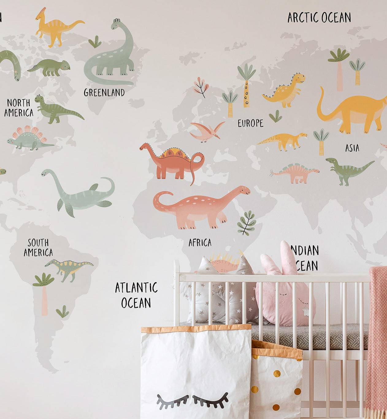 Dino World Map Wallpaper