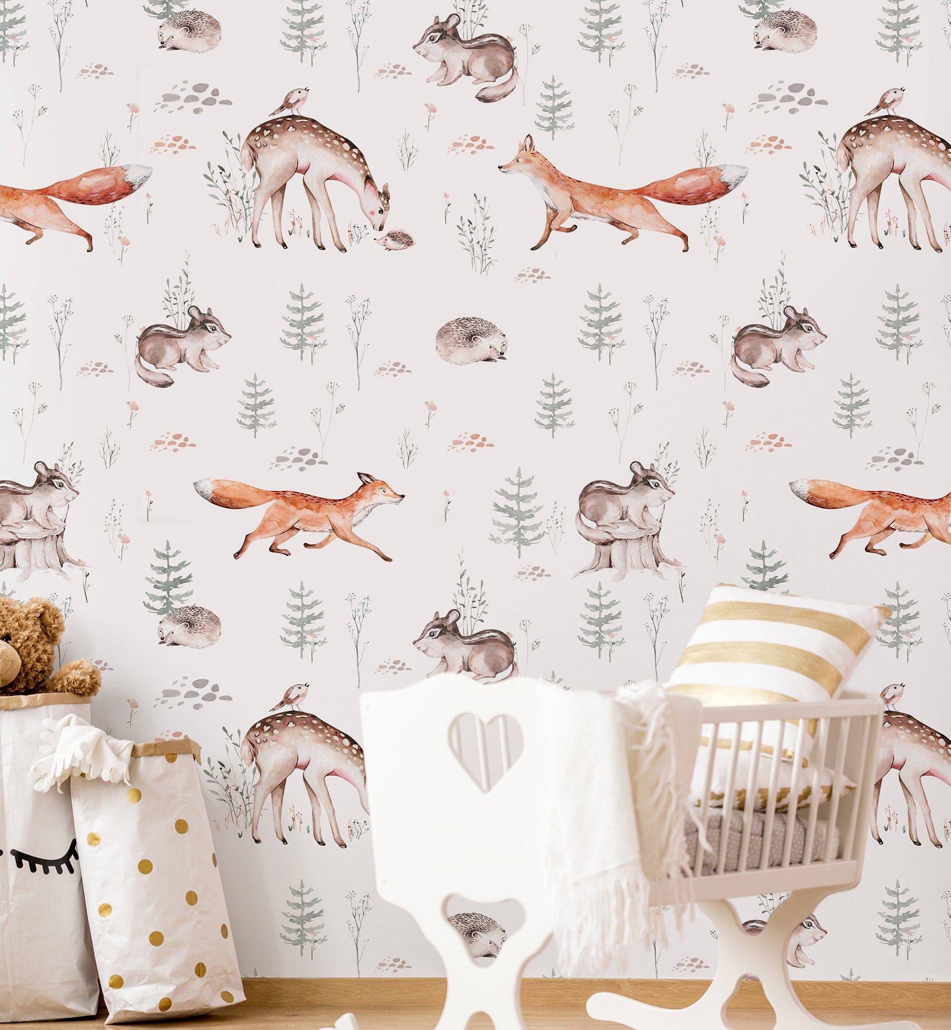 Woodland Fox Wallpaper