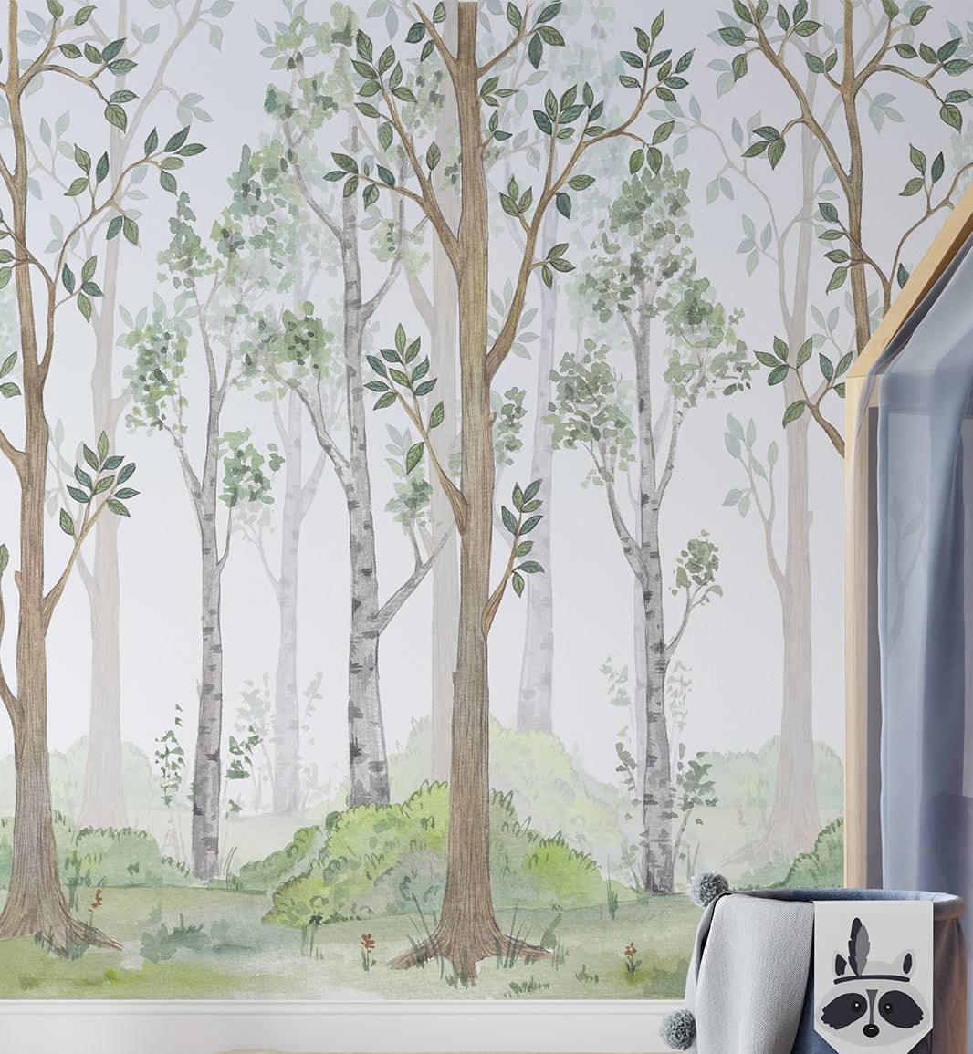 Woodland Forest Tree Wallpaper