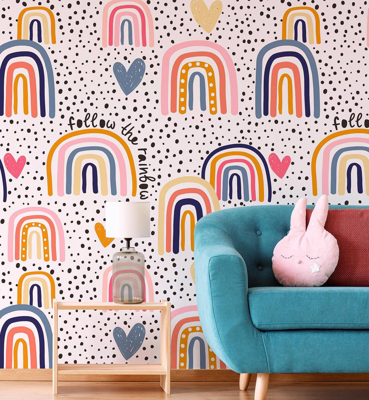 Heart Cute Rainbow Wallpaper