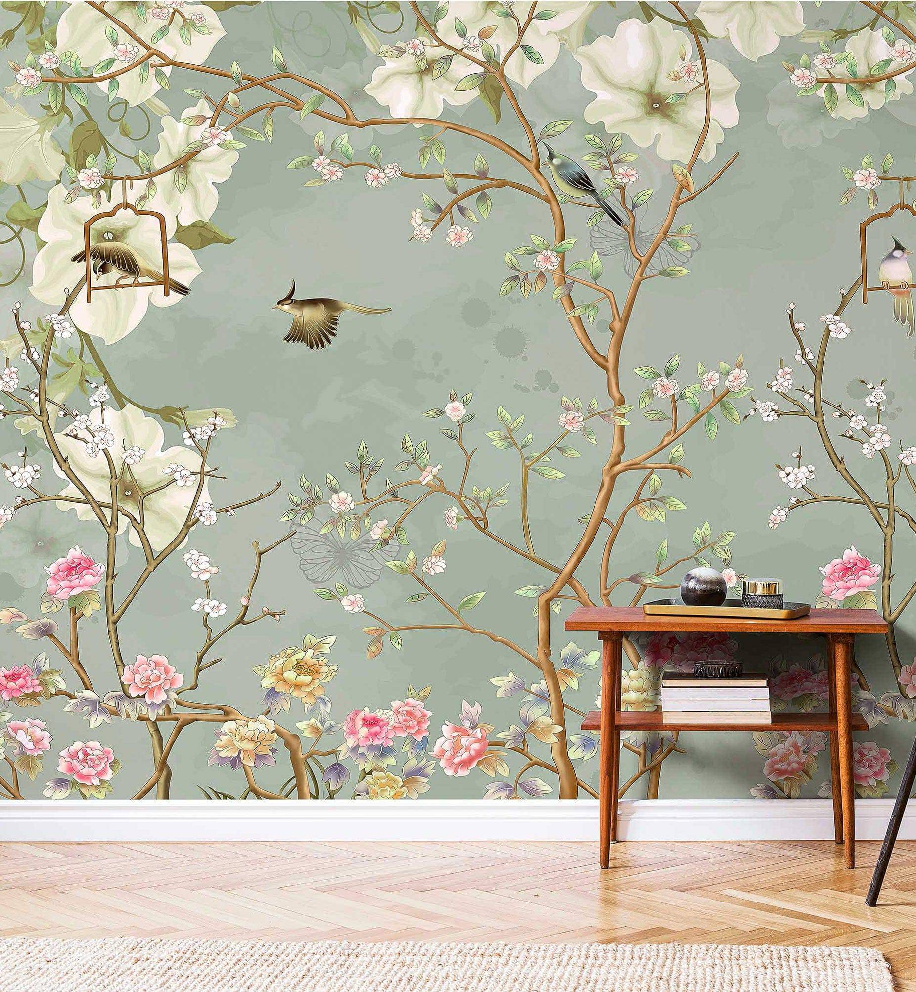 Birds Chinoiserie Wallpaper