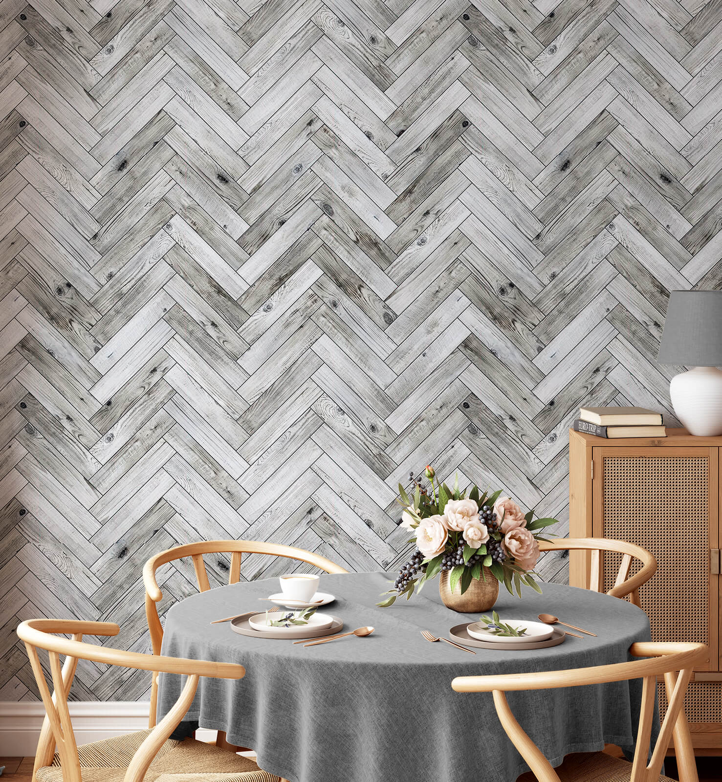 Herringbone Style Wallpaper